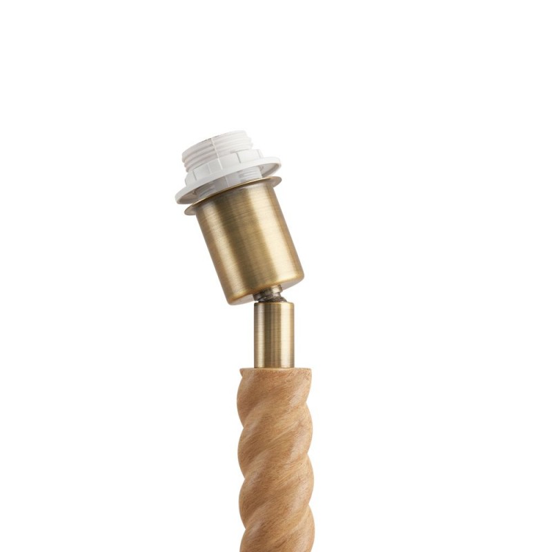 Endon-118754 - Twist - Base Only - Oak Effect Twisted Table Lamp