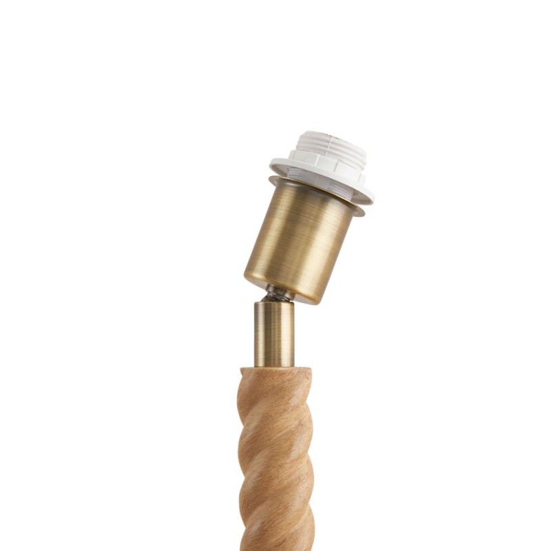 Endon-118754 - Twist - Base Only - Oak Effect Twisted Table Lamp
