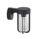 - Lucca - Matt Black Wall Lamp with Clear Glass IP44 Endon-118758 - Lucca - Matt Black Wall Lamp with Clear Glass IP44
