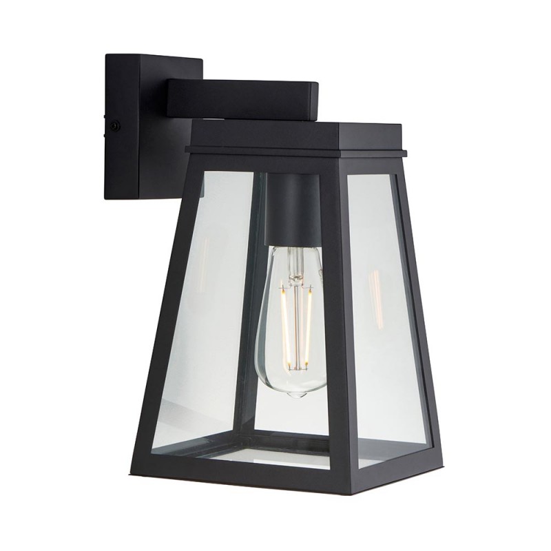 - Lymington - Matt Black Lantern Wall Lamp IP44 Endon-118762 - Lymington - Matt Black Lantern Wall Lamp IP44