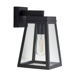 Lymington - Matt Black Lantern Wall Lamp IP44