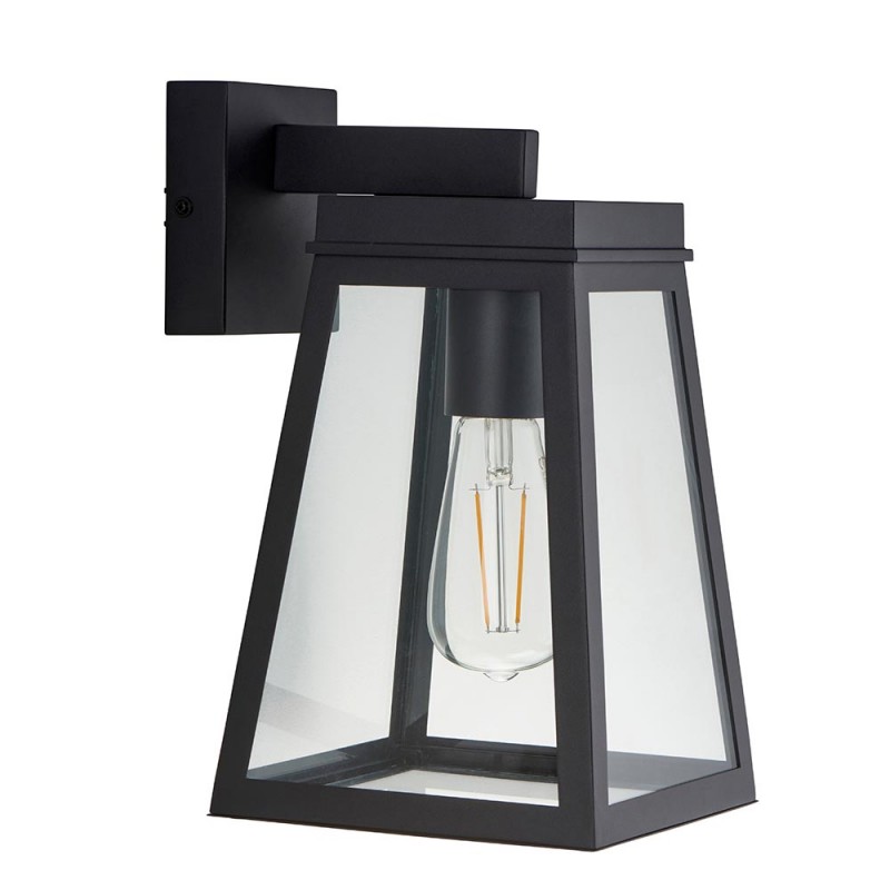- Lymington - Matt Black Lantern Wall Lamp IP44 Endon-118762 - Lymington - Matt Black Lantern Wall Lamp IP44
