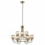 Berenice - Antique Brass 9 Light Centre Fitting with Crystal
