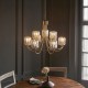 Endon-118934 - Berenice - Antique Brass 9 Light Centre Fitting with Crystal