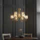 Endon-118934 - Berenice - Antique Brass 9 Light Centre Fitting with Crystal