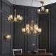 Endon-118934 - Berenice - Antique Brass 9 Light Centre Fitting with Crystal