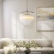 Endon-119107 - Montpellier - Brushed Aged Brass 3 Light Centre Fitting with Ribbed Cylindrical Clear Glass