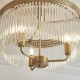 Endon-119109 - Clermont - Warm Antique Brass 3 Light Semi Flush with Clear Glass Rods