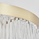 Endon-119109 - Clermont - Warm Antique Brass 3 Light Semi Flush with Clear Glass Rods