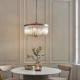 Endon-119110 - Clermont - Warm Antique Brass 5 Light Centre Fitting with Clear Glass Rods