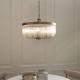 Endon-119110 - Clermont - Warm Antique Brass 5 Light Centre Fitting with Clear Glass Rods