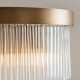 Endon-119125 - Clermont - Warm Antique Brass 2 Light Wall Lamp with Clear Glass Rods