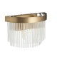 Endon-119125 - Clermont - Warm Antique Brass 2 Light Wall Lamp with Clear Glass Rods