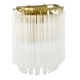 Endon-119132 - Montpellier - Brushed Aged Brass Wall Lamp with Ribbed Cylindrical Clear Glass