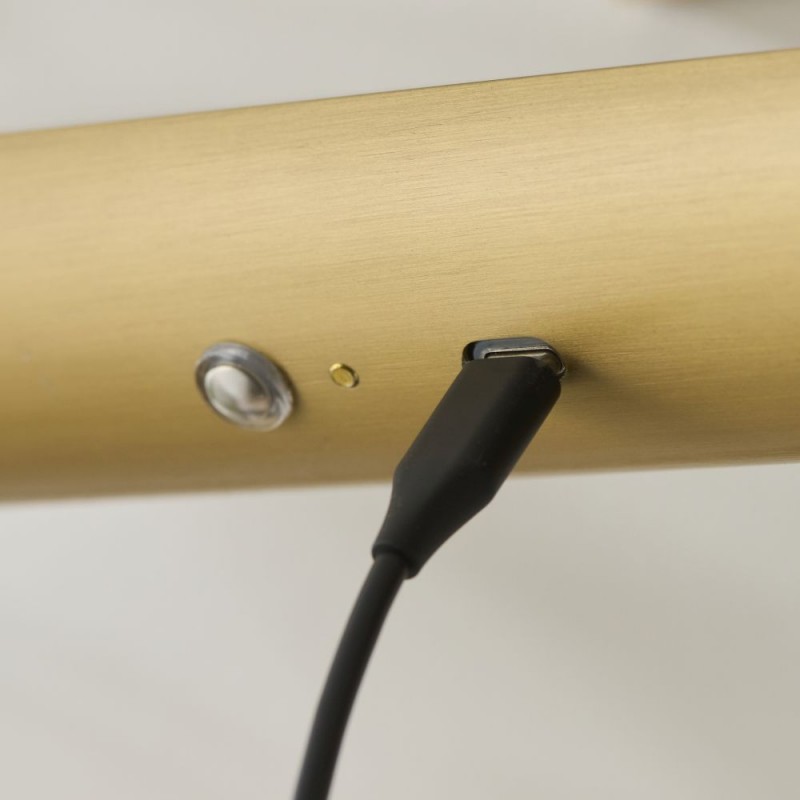 Endon-119137 - Nantes - Warm Brass USB Rechargeable Picture Light