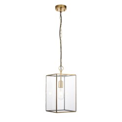 Hammond Grand - Brushed Aged Brass Lantern Pendant