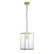 Endon-119141 - Hammond Grand - Brushed Aged Brass Lantern Pendant