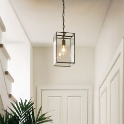Hammond Grand - Brushed Aged Brass Lantern Pendant