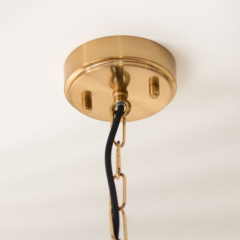 Endon-119141 - Hammond Grand - Brushed Aged Brass Lantern Pendant