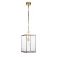 Endon-119141 - Hammond Grand - Brushed Aged Brass Lantern Pendant