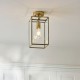Endon-119143 - Hammond - Brushed Aged Brass Lantern Semi Flush