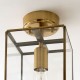 Endon-119143 - Hammond - Brushed Aged Brass Lantern Semi Flush
