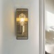 Endon-119144 - Hammond - Brushed Aged Brass Lantern Wall Lamp