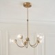 Endon-119210 - Hague - Warm Antique Brass 5 Light Centre Fitting with Twisted Glass Shades