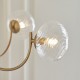 Endon-119210 - Hague - Warm Antique Brass 5 Light Centre Fitting with Twisted Glass Shades