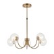 Endon-119210 - Hague - Warm Antique Brass 5 Light Centre Fitting with Twisted Glass Shades