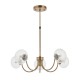 Endon-119210 - Hague - Warm Antique Brass 5 Light Centre Fitting with Twisted Glass Shades