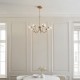 Endon-119224 - Hague - Warm Antique Brass 7 Light Centre Fitting with Twisted Glass Shades