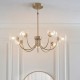 Endon-119224 - Hague - Warm Antique Brass 7 Light Centre Fitting with Twisted Glass Shades