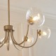 Endon-119224 - Hague - Warm Antique Brass 7 Light Centre Fitting with Twisted Glass Shades