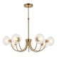 Endon-119224 - Hague - Warm Antique Brass 7 Light Centre Fitting with Twisted Glass Shades