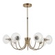 Endon-119224 - Hague - Warm Antique Brass 7 Light Centre Fitting with Twisted Glass Shades