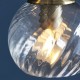 Endon-119435 - Allegra - Antique Brass 5 Light Cluster Pendant with Clear Spiral Glasses
