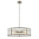 Endon-119455 - Ridgeton - Antique Brass 8 Light Pendant with Ribbed Glass