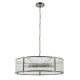 Endon-119455 - Ridgeton - Antique Brass 8 Light Pendant with Ribbed Glass
