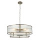 Endon-119456 - Ridgeton - Antique Brass 8 Light Pendant with Ribbed Glass