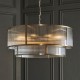Endon-119456 - Ridgeton - Antique Brass 8 Light Pendant with Ribbed Glass