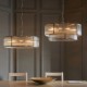 Endon-119456 - Ridgeton - Antique Brass 8 Light Pendant with Ribbed Glass