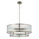 Endon-119456 - Ridgeton - Antique Brass 8 Light Pendant with Ribbed Glass