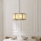 Endon-119458 - Ridgeton - Antique Brass 3 Light Pendant with Frosted Ribbed Glass