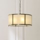 Endon-119458 - Ridgeton - Antique Brass 3 Light Pendant with Frosted Ribbed Glass