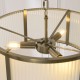 Endon-119458 - Ridgeton - Antique Brass 3 Light Pendant with Frosted Ribbed Glass