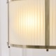 Endon-119458 - Ridgeton - Antique Brass 3 Light Pendant with Frosted Ribbed Glass