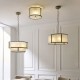 Endon-119458 - Ridgeton - Antique Brass 3 Light Pendant with Frosted Ribbed Glass