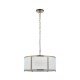 Endon-119458 - Ridgeton - Antique Brass 3 Light Pendant with Frosted Ribbed Glass