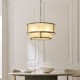 Endon-119459 - Ridgeton - Antique Brass 5 Light Pendant with Frosted Ribbed Glass